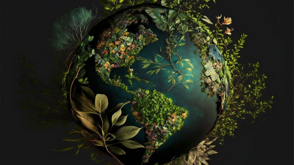 Grön energi: Vindkraftverk, energieffektiv belysning och solcellstak Grön energi: Vindkraftverk, energieffektiv belysning och solcellstak